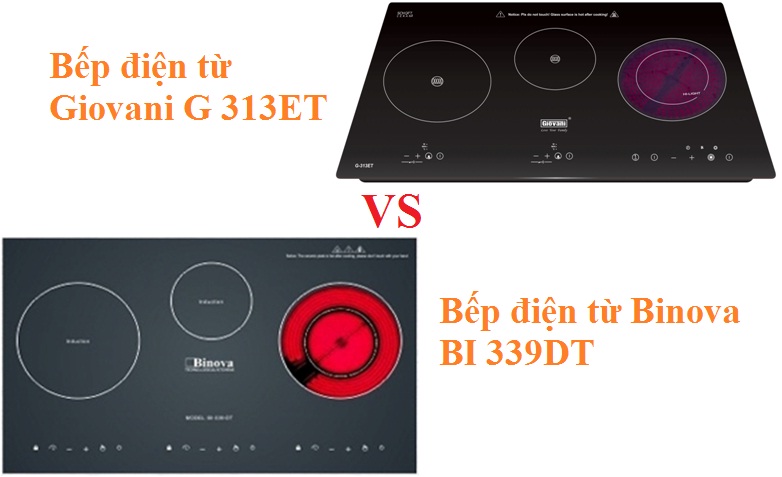 Bếp điện từ binova Bi 339DT có thiết kế giống hệt bếp điện từ giovani g 313et