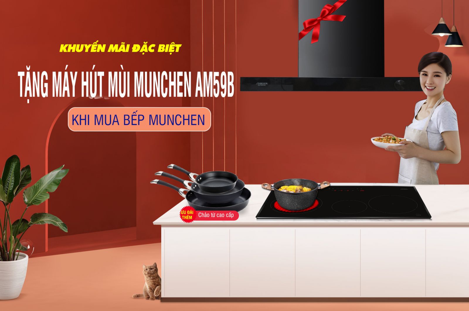 Siêu Hot: Tặng hút mùi 9 triệu khi mua bếp Munchen