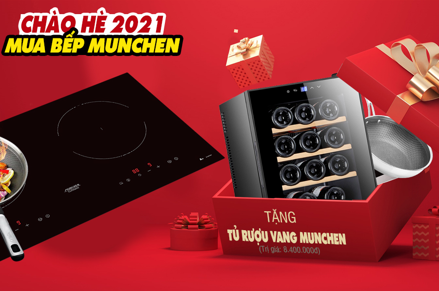 Chào hè 2021: Khuyến mãi đặc biệt mua bếp Munchen tặng tủ rượu vang cao cấp