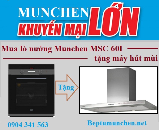 Mua lò nướng Munchen MSC 60I nhận khuyến mại lớn